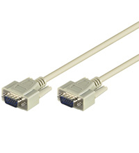 Cable Vga M-m 2m Db15 Monitor Certified Beige